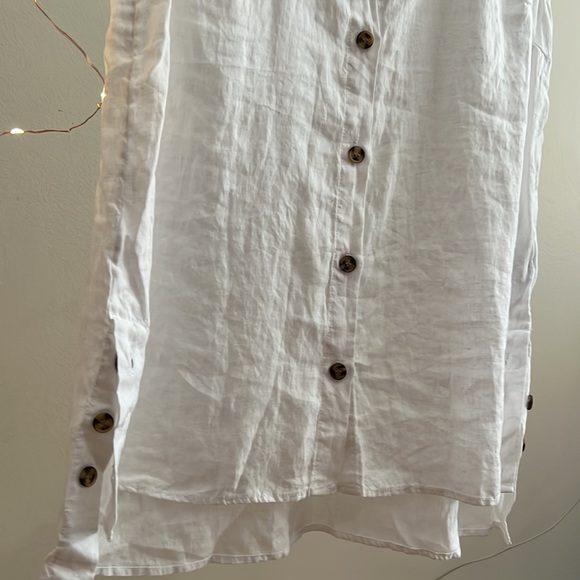 BNWT Jones NY Linen Sleeveless Collared Shirt - Picture 3 of 4